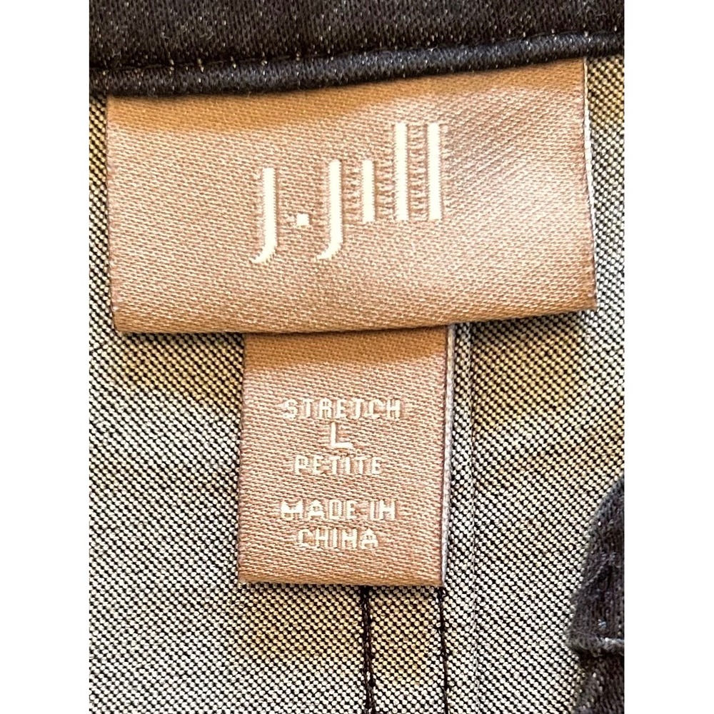 J. Jill Long Sleeve Tunic Dress Navy Blue Knee Length Stretch Utility Pockets LP - Picture 8 of 12